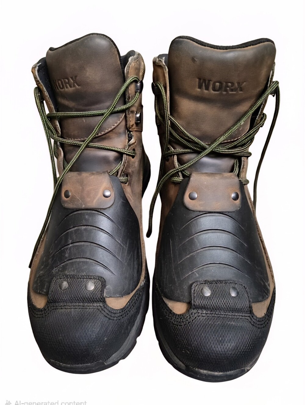 WORX Brown and Black Women's Steel TOE Work Boots